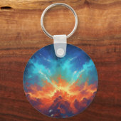 Cosmic Nebula Abstract Galaxy Space Art キーホルダー (正面)