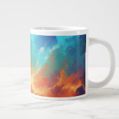 Cosmic Nebula Abstract Galaxy Space Art ジャンボコーヒーマグカップ (右)