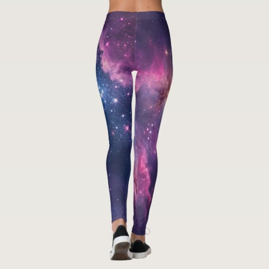 Cosmic Nebula Seamless Pattern for All-Over Print  レギンス (裏面)