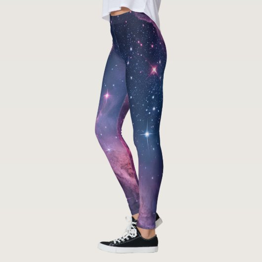 Cosmic Nebula Seamless Pattern for All-Over Print  レギンス (左)