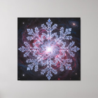 Cosmic Nebula Snowflake キャンバスプリント