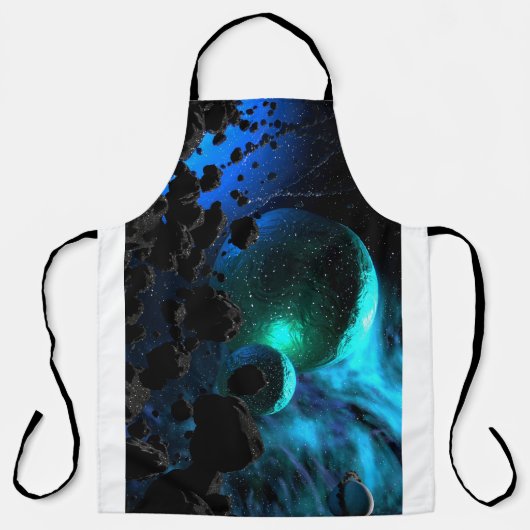 Cosmic Nebula Voyage All-Over Print Apron エプロン (正面)