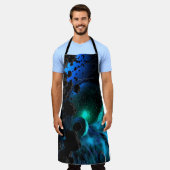 Cosmic Nebula Voyage All-Over Print Apron エプロン (着用した状態)
