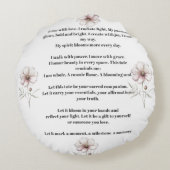 Cosmic Nest • October Birth Flower Round Pillow  ラウンドクッション (裏面)