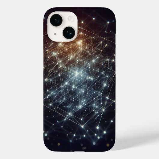 Cosmic Neural Network Phone Case - Glowing Star  Case-Mate iPhoneケース (裏面)