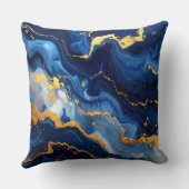 Cosmic Night Marble Abstract Cushion クッション (裏面)