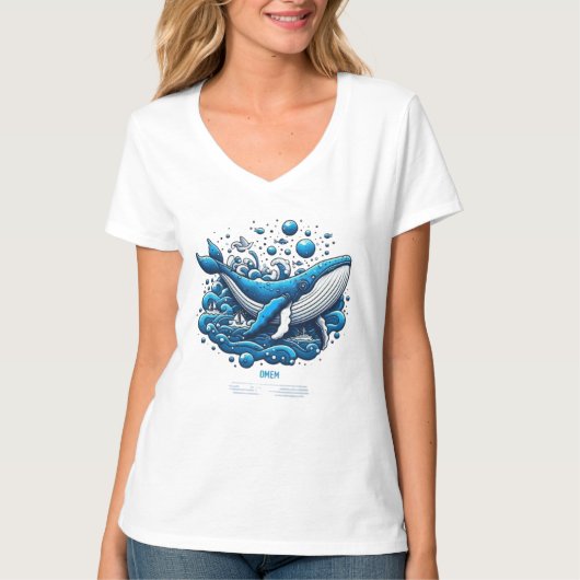 🌊 Cosmic Ocean Whale Tシャツ (正面)