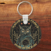 Cosmic Oracle Owl • Mystical Celestial キーホルダー (正面)