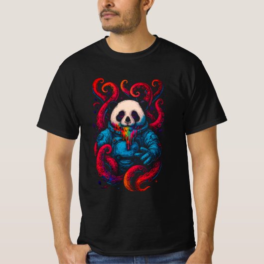 Cosmic Panda Kraken Tシャツ (正面)
