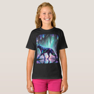 Cosmic Panther Crystal Cave Tシャツデザイン。 Tシャツ
