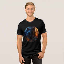 Cosmic Panther – Day and Night Fantasy Art トライブレンドＴシャツ