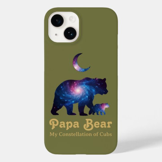 Cosmic Papa Bear & Cub Case-Mate iPhoneケース (裏面)