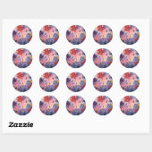 Cosmic Party Abstract Explosion ラウンドシール (シート)