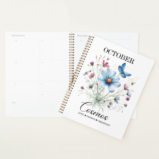 Cosmic Petals • October Birth Flower Notebook  プランナー手帳 (ディスプレー)