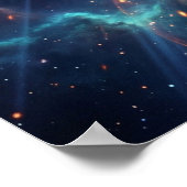 Cosmic Phoenix Rising Flame ポスター (角)