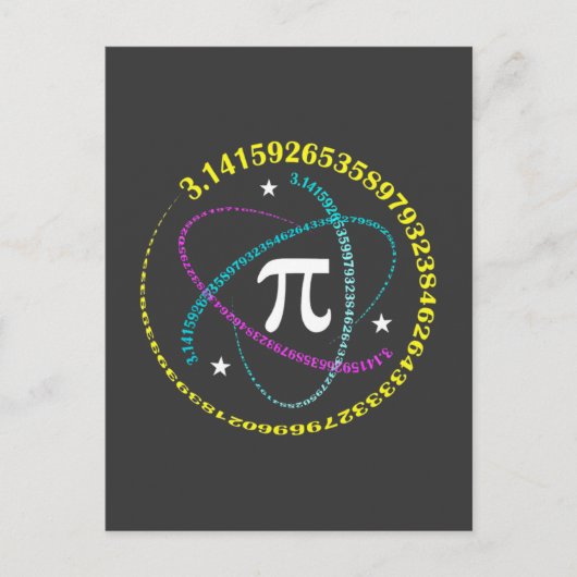 Cosmic Pi Day Shirt – Galaxy Math Design – 3.14159 ポストカード (正面)