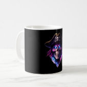 Cosmic Pirate Skull Galaxy Coffee Mug コーヒーマグカップ (正面左)