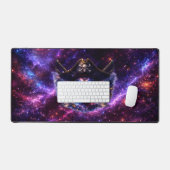 Cosmic Pirate Skull Galaxy Gaming Mouse Pad デスクマット (キーボード&マウス)