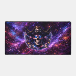Cosmic Pirate Skull Galaxy Gaming Mouse Pad デスクマット