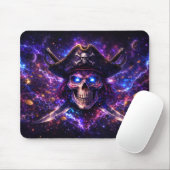 Cosmic Pirate Skull Galaxy Gaming Mouse Pad マウスパッド (マウス)