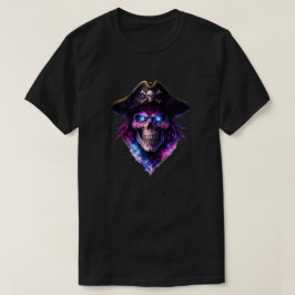 Cosmic Pirate Skull Galaxy Graphic T-Shirt Tシャツ