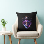 Cosmic Pirate Skull Galaxy Throw Pillow クッション<br><div class="desc">Add a bold cosmic touch to your space with this striking Cosmic Pirate Skull pillow. Featuring a glowing pirate skull wearing a classic tricorn hat and infused with vibrant galaxy colors, this design blends pirate legend with deep space aesthetics. Electric blue eyes and swirling nebula textures create a dramatic visual...</div>