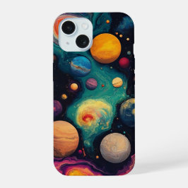 Cosmic Planets Phone Case iPhone 15ケース