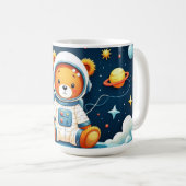 Cosmic Porcelain Astronaut Bear コーヒーマグカップ (正面右)