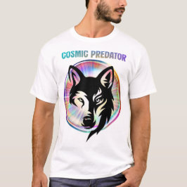 Cosmic Predator Nebula Wolf Tシャツ