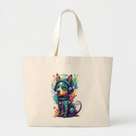 Cosmic Pup Astronaut - Tote ラージトートバッグ