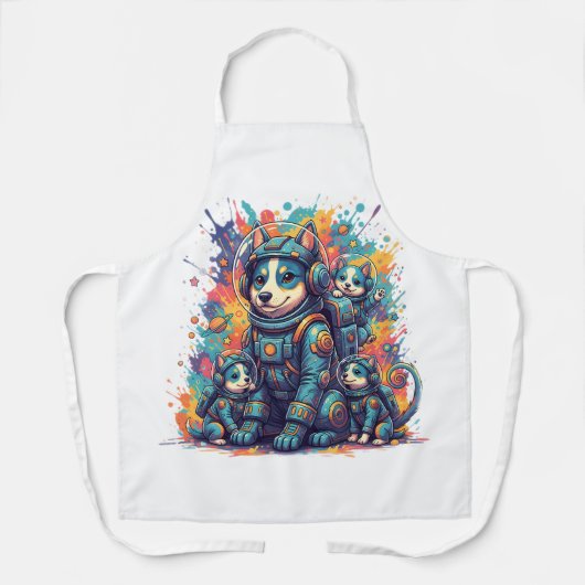 Cosmic Pups Astro Crew - Apron エプロン (正面)