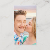 Cosmic Purpleティール(緑がかった色)予算QRコードRSVP写真 エンクロージャーカード (裏面)