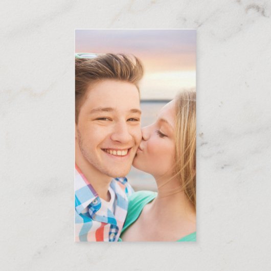 Cosmic Purpleティール（緑がかった色）予算QRコードRSVP写真 エンクロージャーカード (裏面)