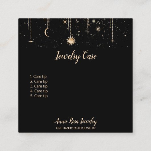 *~* Cosmic QR AP8サンキュー金ゴールド星評価 エンクロージャーカード (裏面)