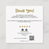 *~* Cosmic QR AP8サンキュー金ゴールド星評価 エンクロージャーカード (正面)