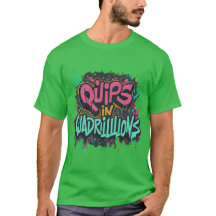 Cosmic Quips Tシャツデザイン（緑）