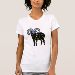 Cosmic Ram on Starry Background Tシャツ