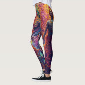 Cosmic Rebirth Leggings – Psychedelic Visionary Ar レギンス (左)