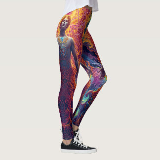 Cosmic Rebirth Leggings – Psychedelic Visionary Ar レギンス