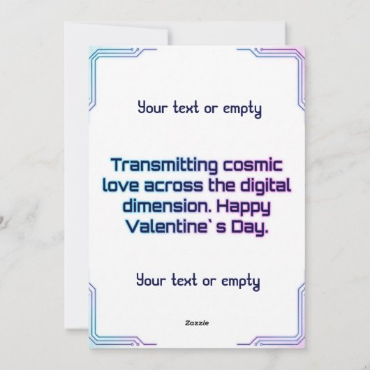Cosmic Romance Digital Love Valentine's Card シーズンカード (裏面)