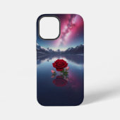 Cosmic Rose: Galaxy Reflection on Serene Lake iPhoneケース (裏面)