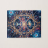 Cosmic Sacred Geometry Galaxy Mandala Art ジグソーパズル (横)