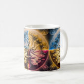 Cosmic Sacred Geometry God Mandala Mug | Multi Arm コーヒーマグカップ (正面右)