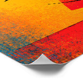 Cosmic Samurai – Modern Abstract Geometric Wall ポスター (角)