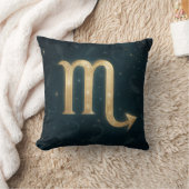 Cosmic Scorpio Zodiac with Celestial Silhouettes クッション (ブランケット)