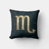 Cosmic Scorpio Zodiac with Celestial Silhouettes クッション (正面)