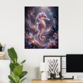 Cosmic Seahorse Nebula Reef ポスター (ホームオフィス)
