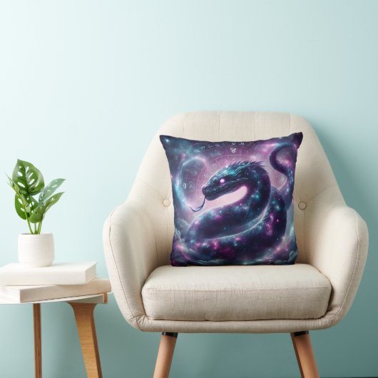 Cosmic Serpent Zodiac Galaxy Astrology クッション (椅子)