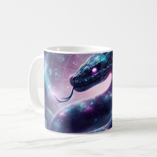 Cosmic Serpent Zodiac Galaxy Astrology コーヒーマグカップ (正面左)