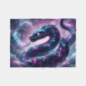 Cosmic Serpent Zodiac Galaxy Astrology フリースブランケット (正面(横))